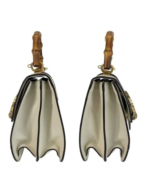 Gucci Dionysus Bamboo White Navy Red Leather 2-Way Shoulder Bag - Picture 8 of 9